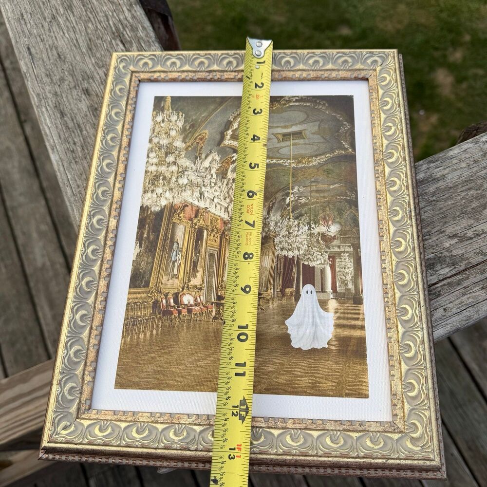 NEW Petal Lane Halloween Ghost Banquet Hall Ballroom Framed Art 13x10” - Picture 2 of 4